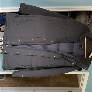 Mens Northface heavy Duty Black jacket fuxfur hood